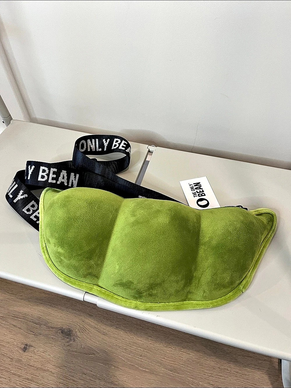The Only Bean Edamame Fanny Pack Green & Black NWT